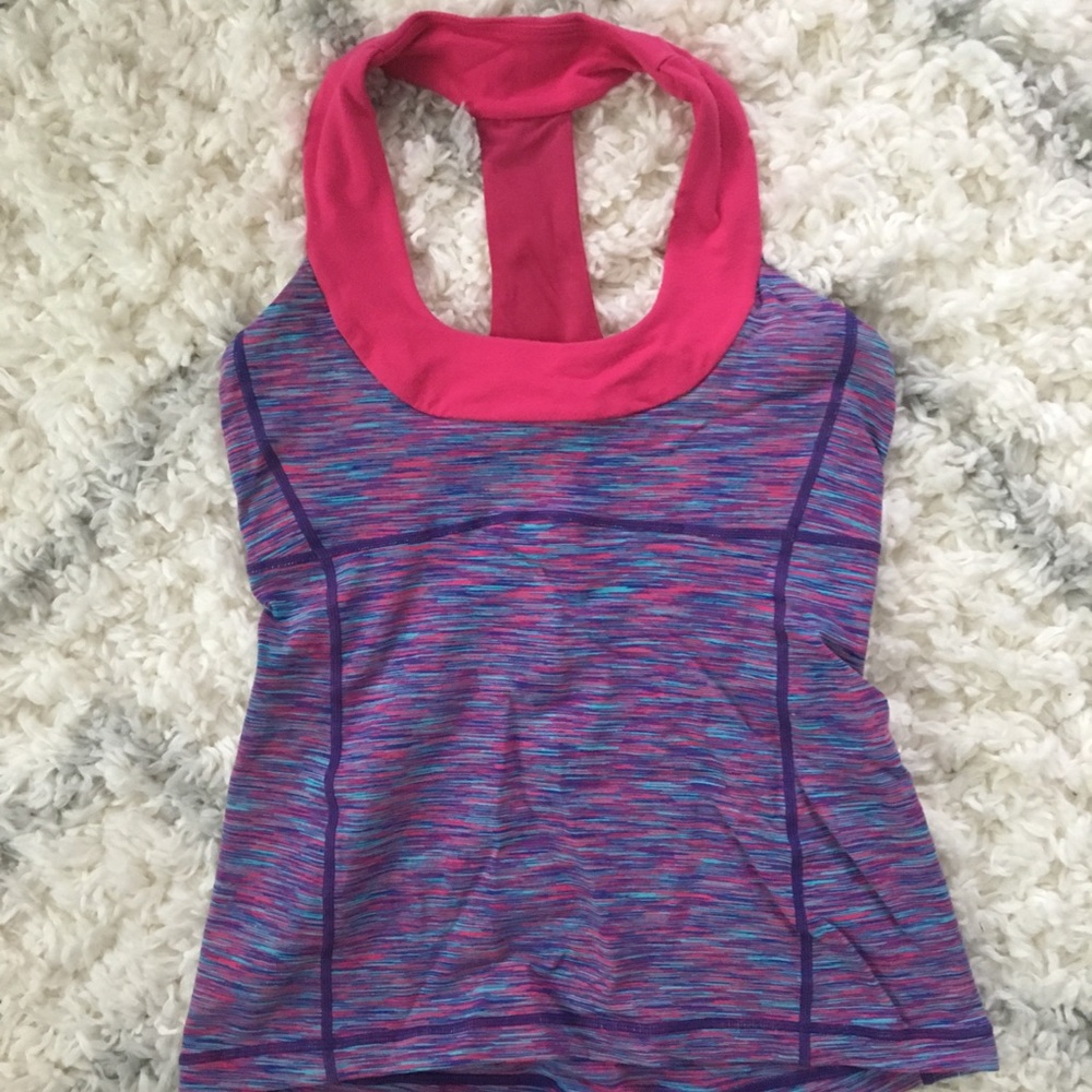 Brightly colored Lululemon Top